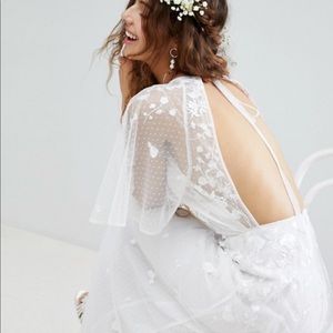 ASOS embroidered bridal gown size 4